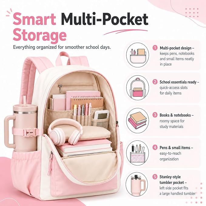 Scurtain Backpack for Kids Cute School Bookbag
