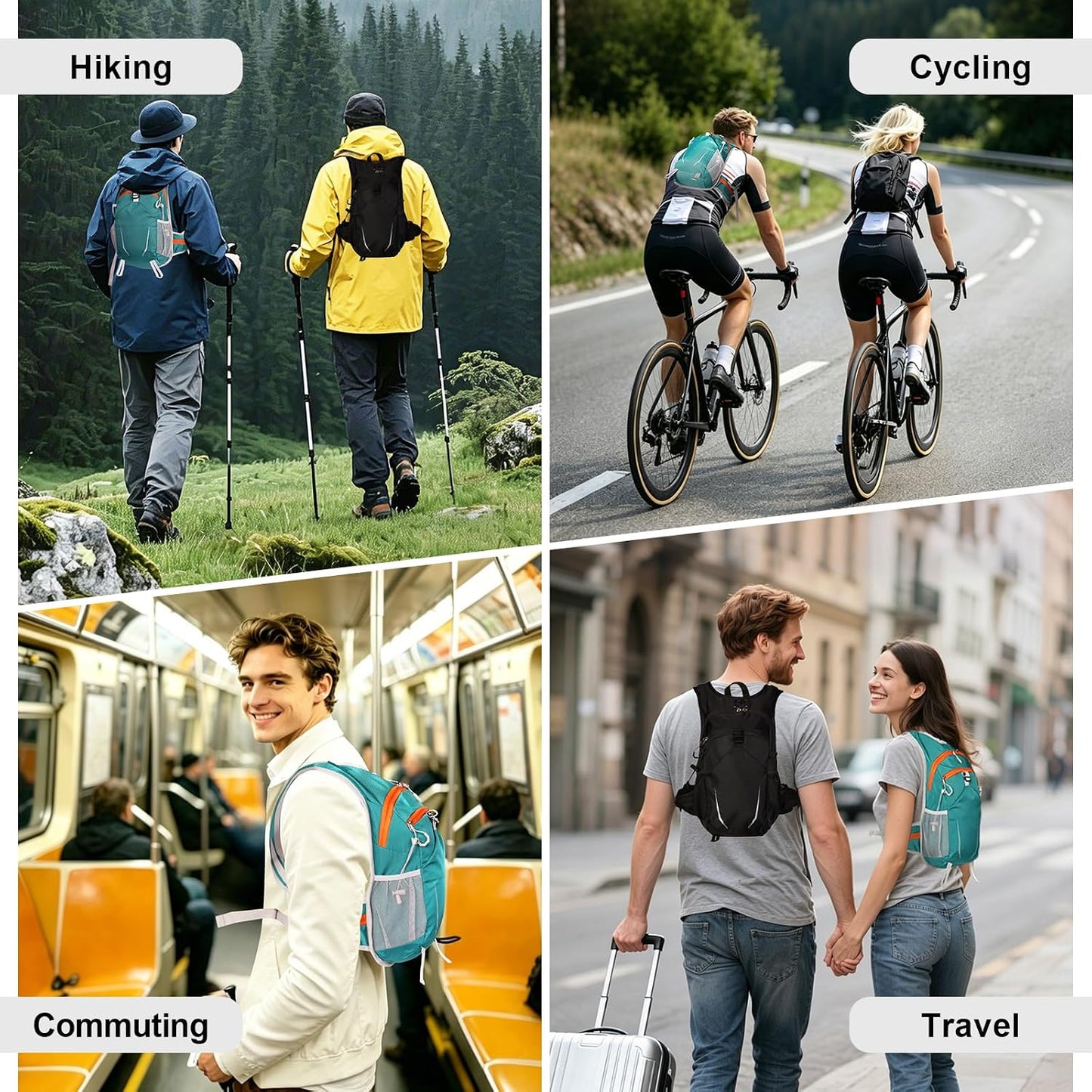 Scurtain Hiking Bags for Men Women