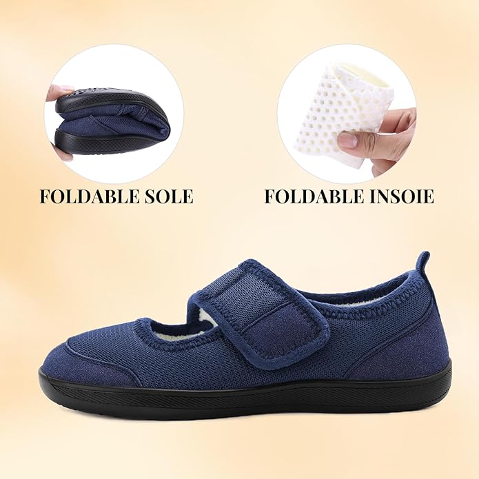 storeofbaby Womens Slippers Wide Width Diabetic Shoes