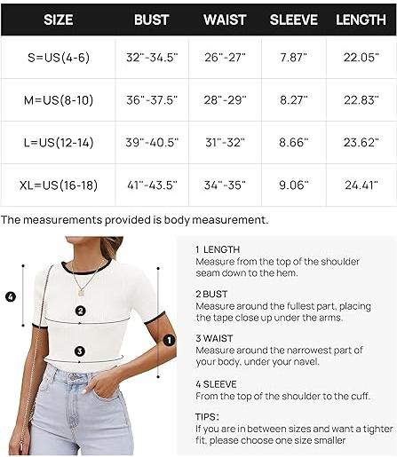 BETTE BOUTIK Women's Short Sleeve Crewneck T Shirt