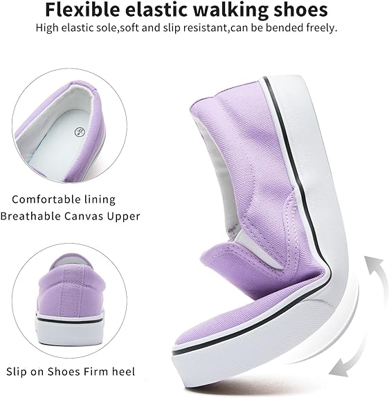 Barerun Women's Slip on Canvas Shoes