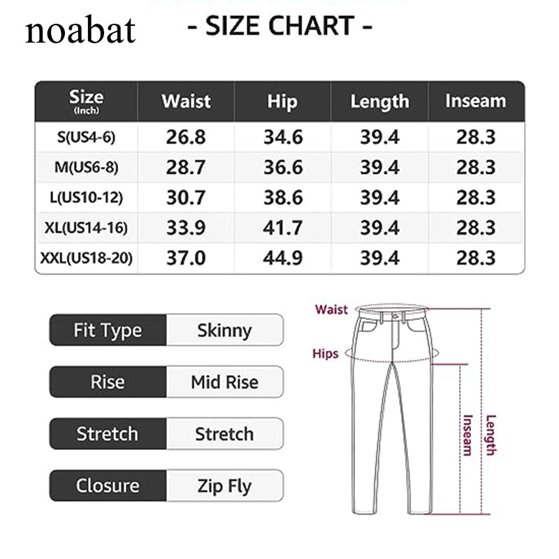 noabat Women's Ripped Skinny Jeans