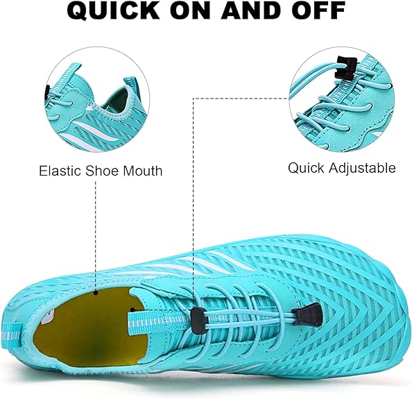 Spesoul Womens Wide Toe Non-Slip Aqua Shoes