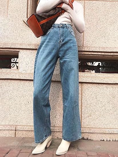 BETTE BOUTIK Women High Waist Wide Leg Jeans