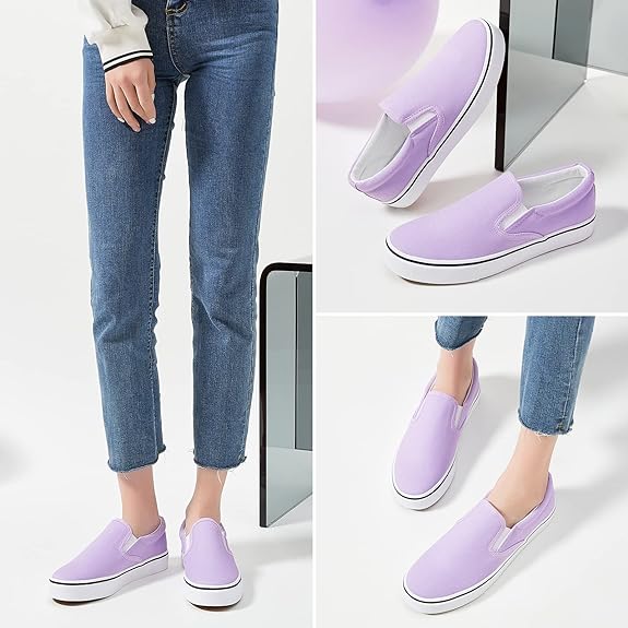 Barerun Women's Slip on Canvas Shoes