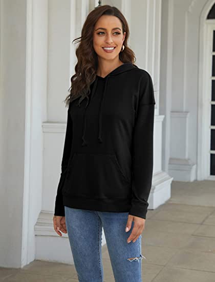 SINCHA Women's Hoodies Long Sleeve Shirt Fall Clothes for Women Sweat Shirts