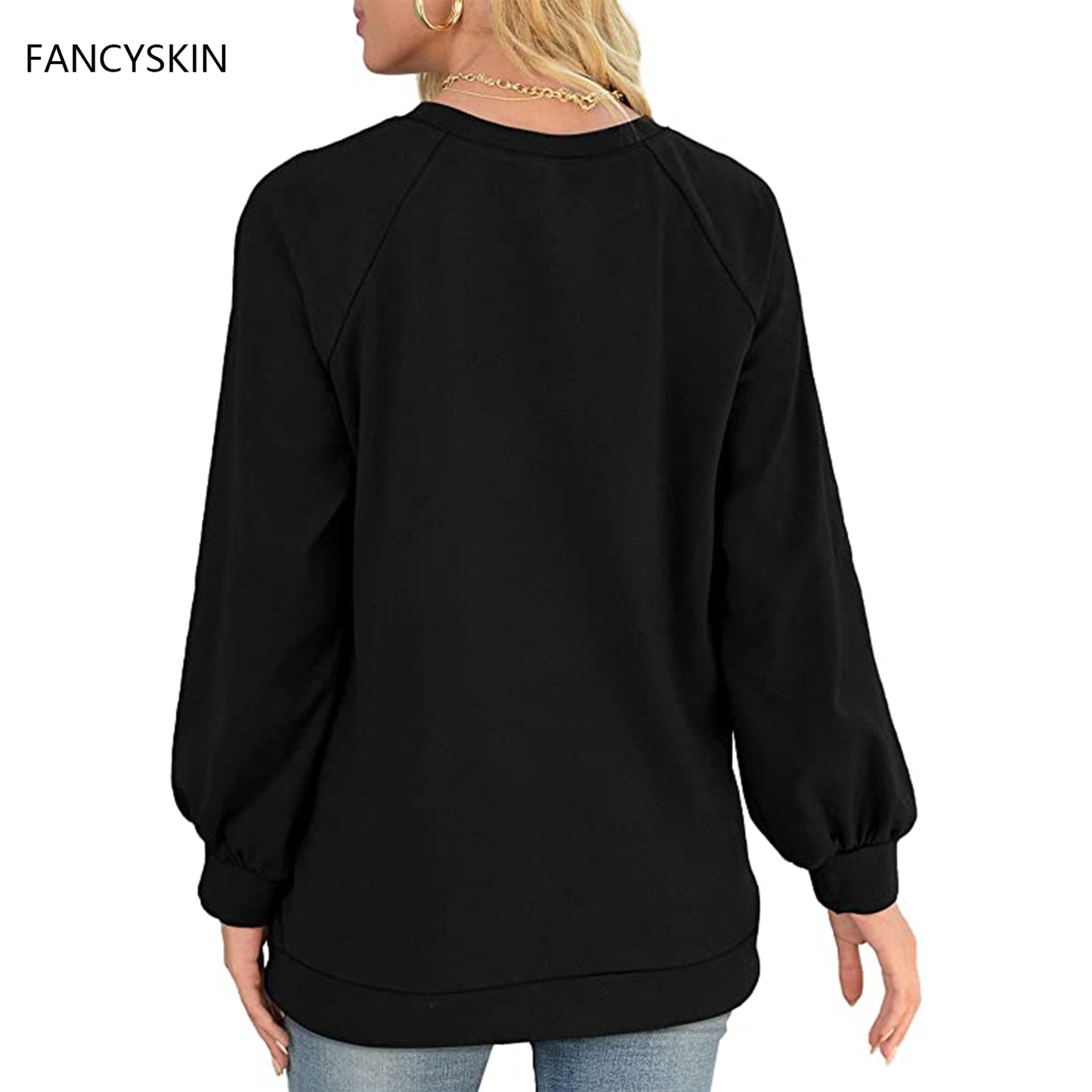 FANCYSKIN Sweatshirt for Women Long Lantern Sleeve