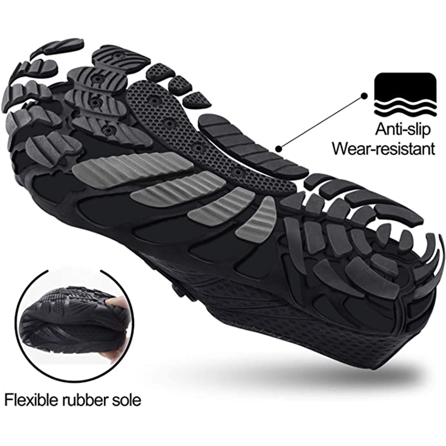 KAUACH Men Women Adult Quick-Dry Aqua Sock Water Shoes
