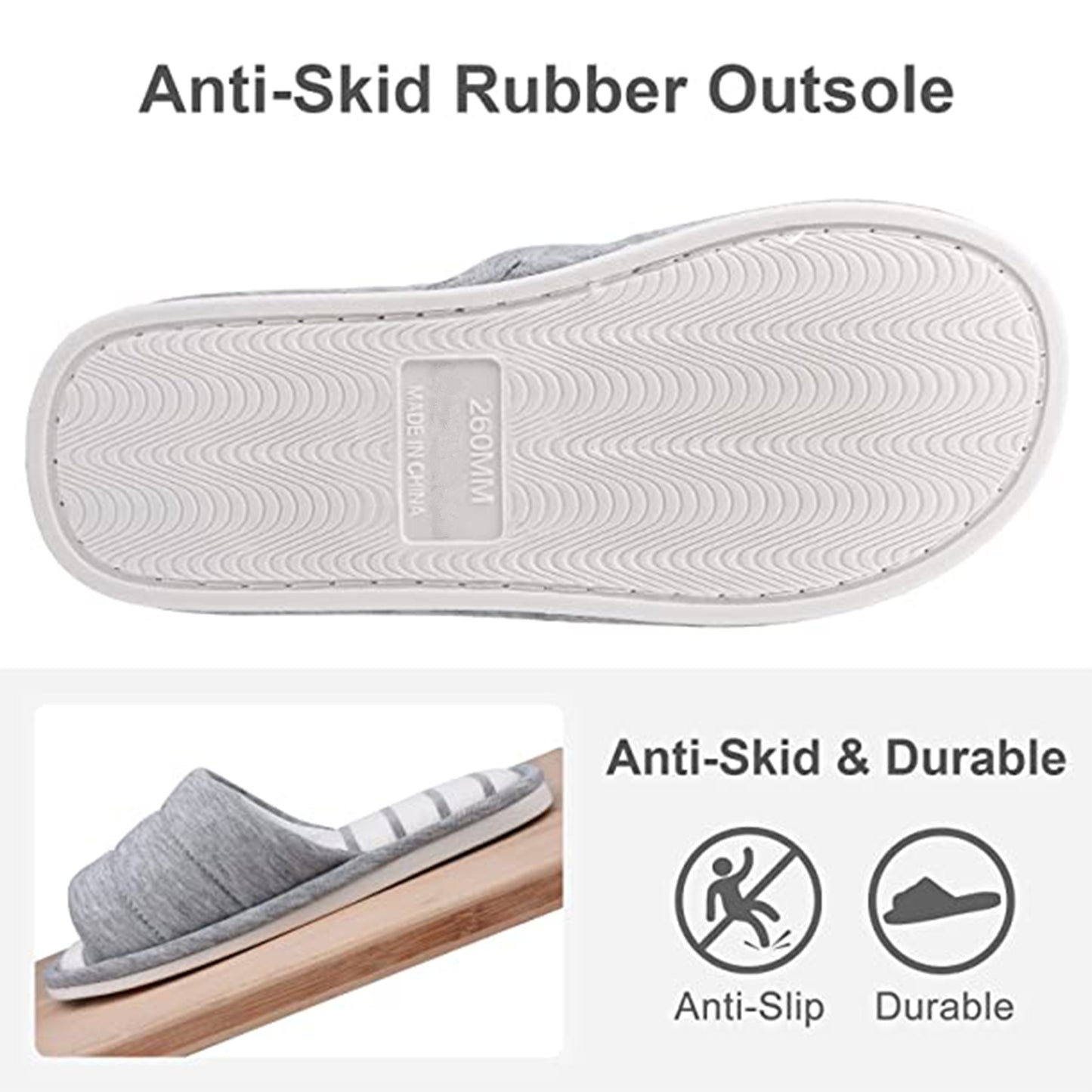 SINCHA Womens Open Toe House Slippers