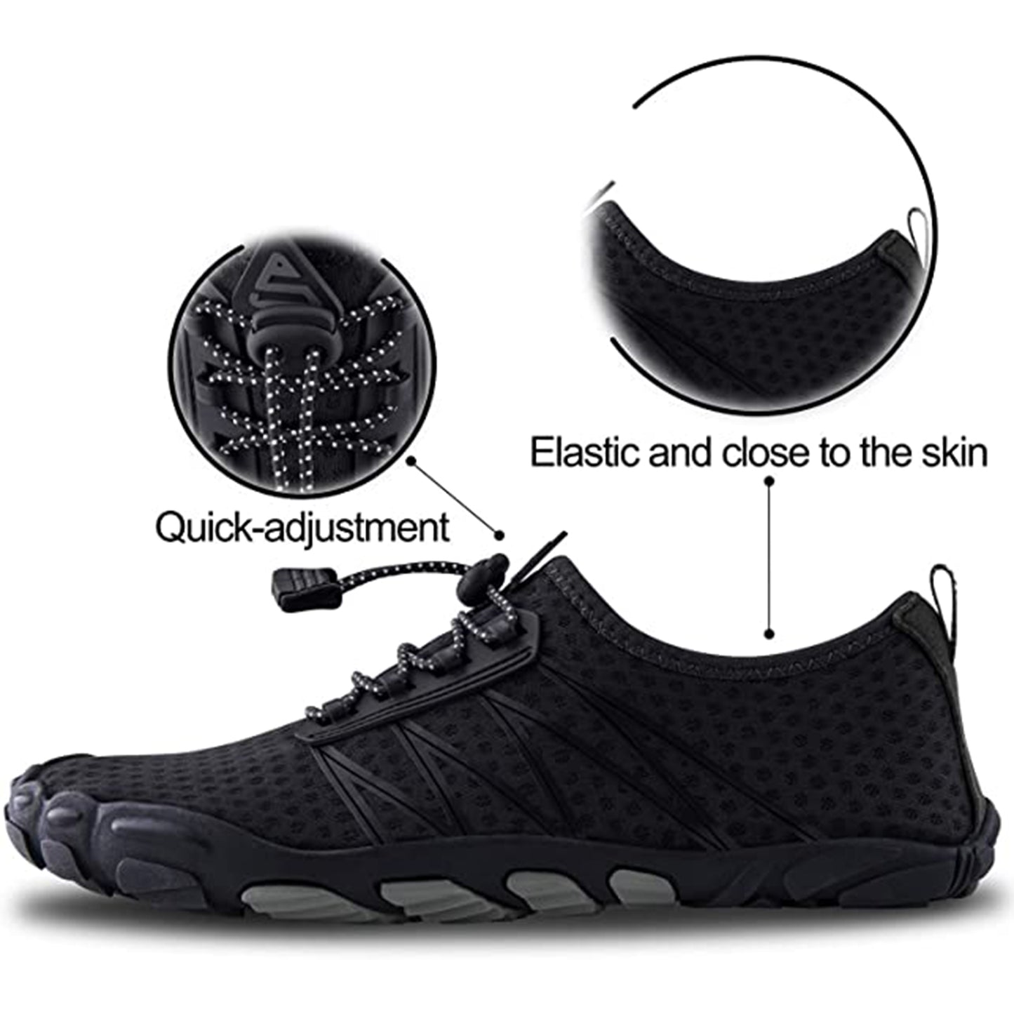KAUACH Men Women Adult Quick-Dry Aqua Sock Water Shoes