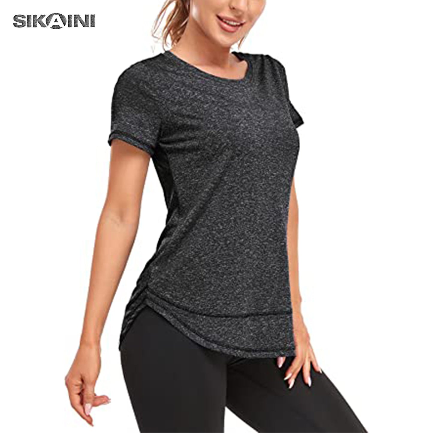 SIKAINI Women's Short Sleeve Workout Shirts