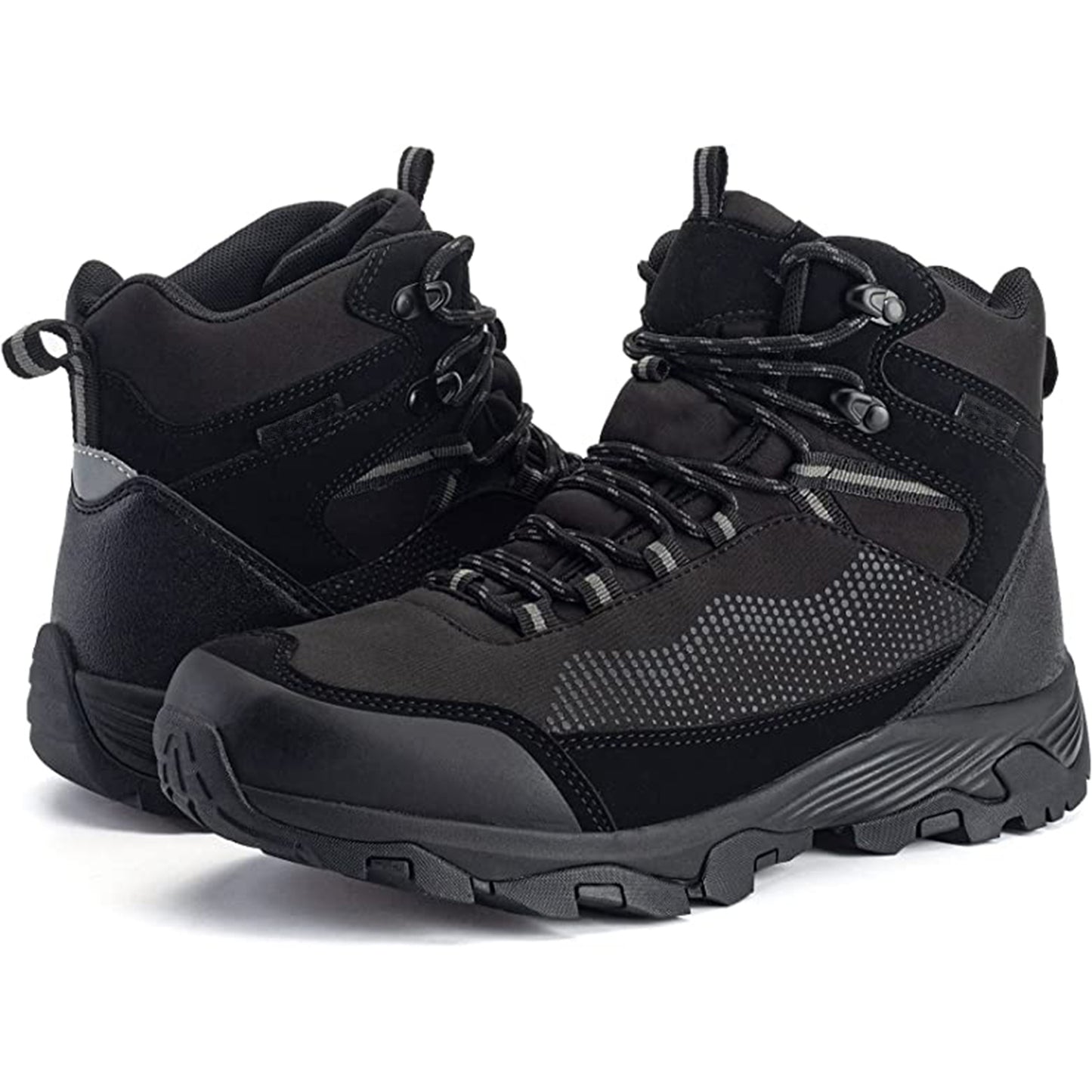 KAUACH Hiking Boots for Men Waterproof Lightweight Non-Slip Mid-Rise Outdoor Work Trekking Mountaineering Ankle Shoes