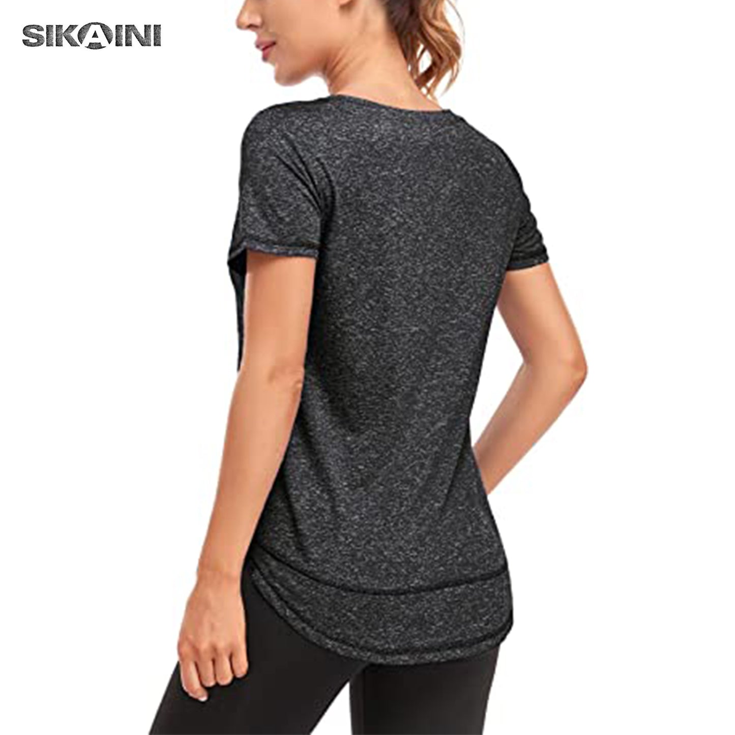 SIKAINI Women's Short Sleeve Workout Shirts