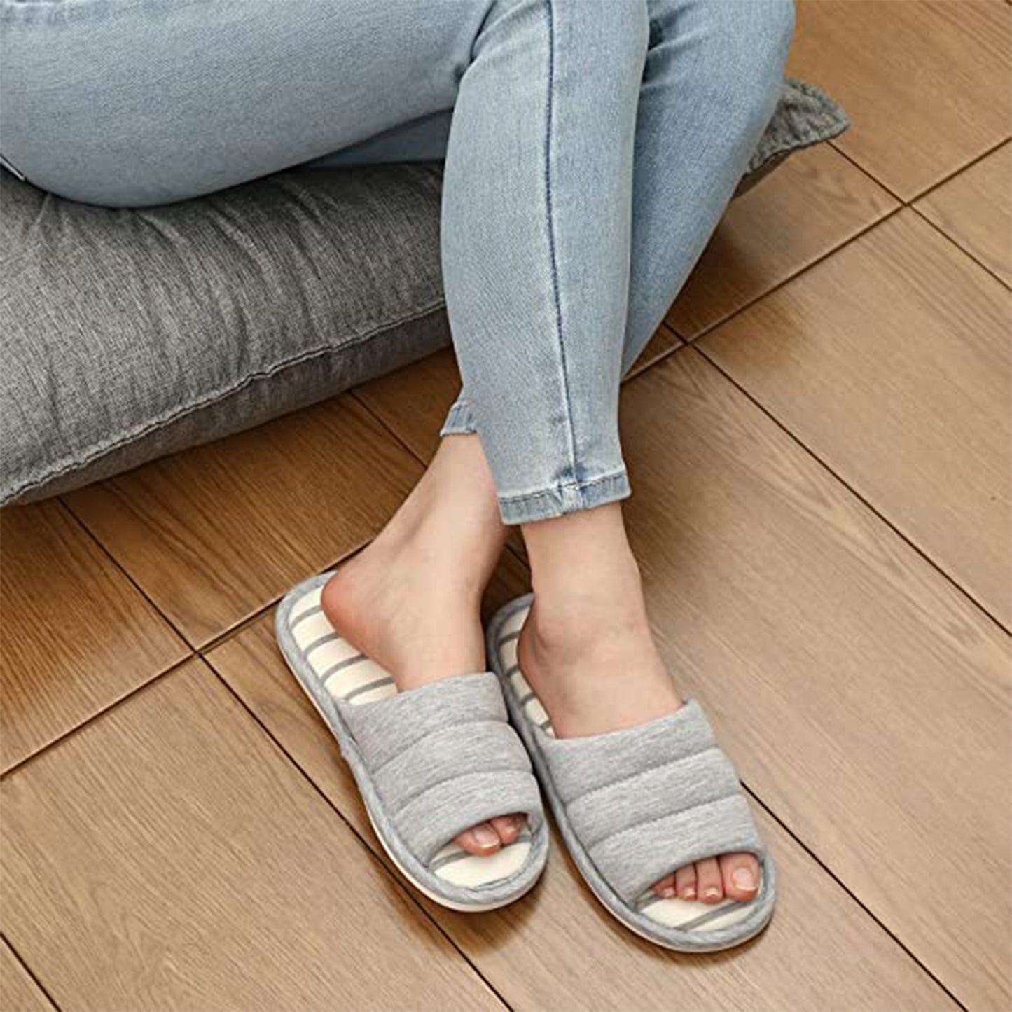 SINCHA Womens Open Toe House Slippers