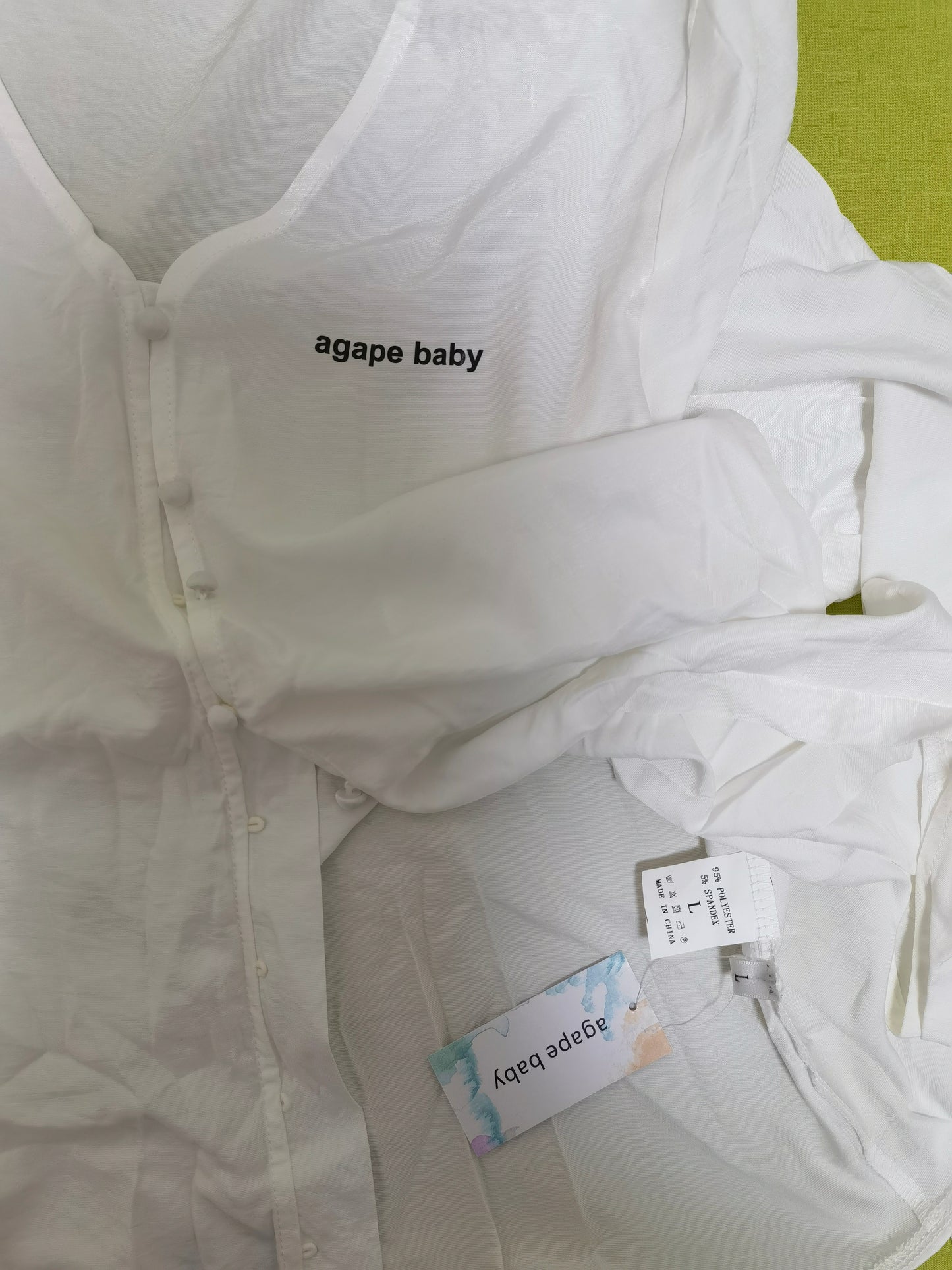 agape baby Women's V Neck Button Down Shirts Casual Long Sleeve Tie Knot Tops Blouses