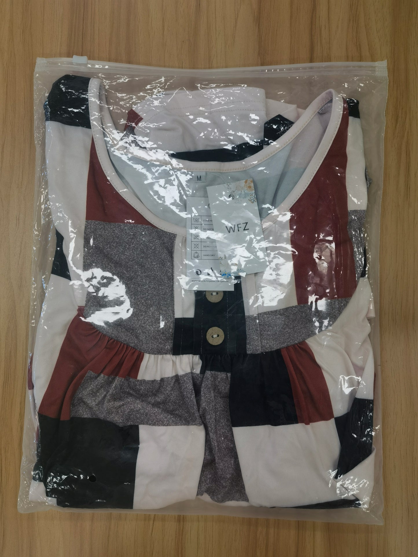 WFZ Women's Summer Henley Shirts Button up Tunic