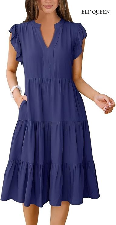 ELF QUEEN Womens Summer Dress