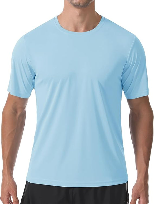 Woenzaia Men's Athletic Running Short Sleeve T-Shirt