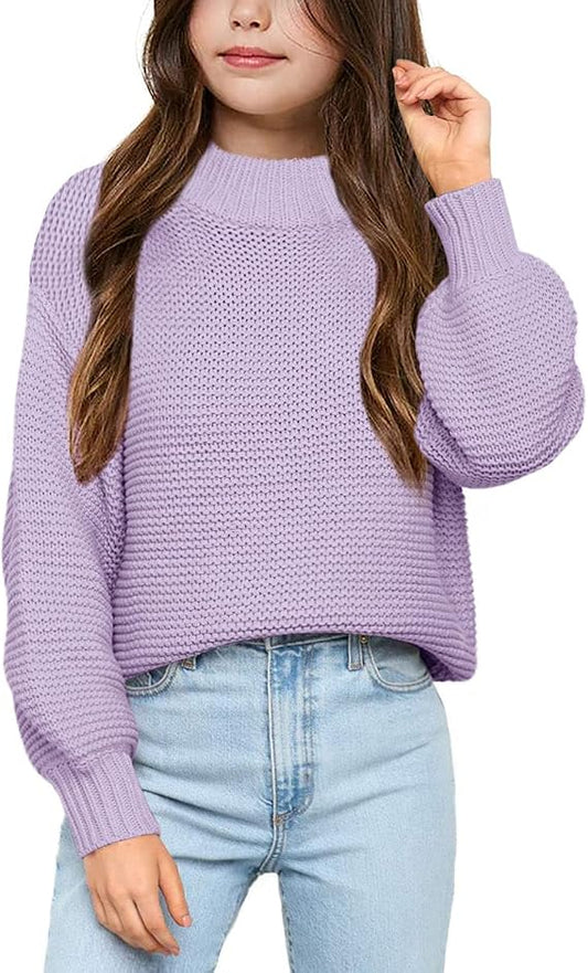 storeofbaby Girls Mock Neck Pullover Jumpers