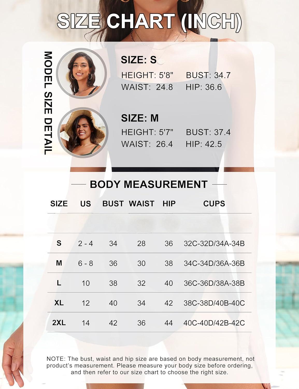 StunShow Womens Tummy Control 2 Piece Swimsuits
