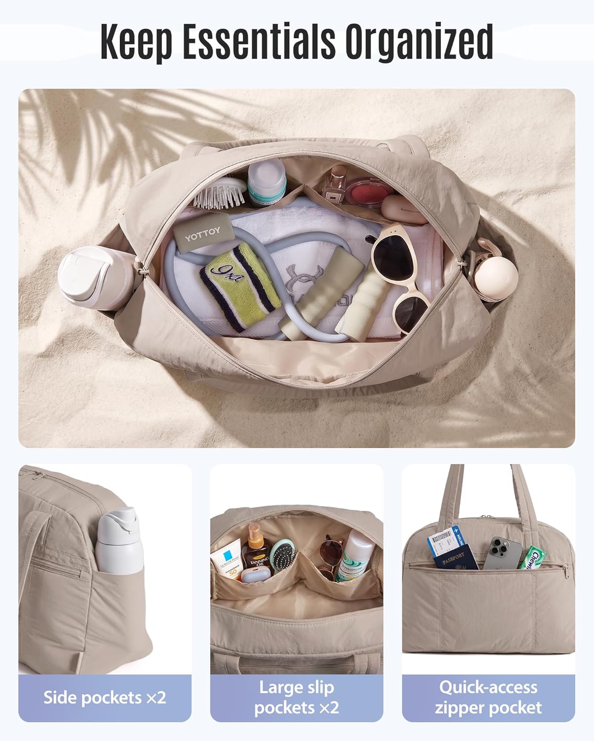 Scurtain Travel Bag for Women Men
