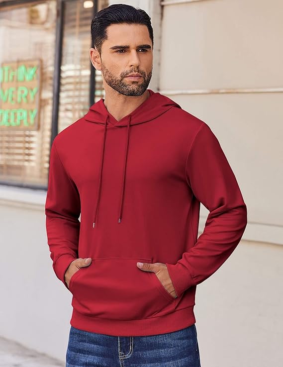 Woenzaia Mens Hoodies Pullover Long Sleeve