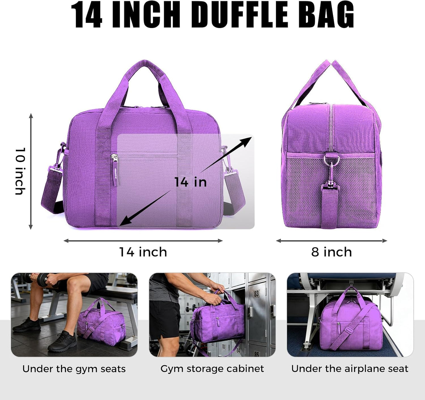 Scurtain 14 inch Small Gym Bag