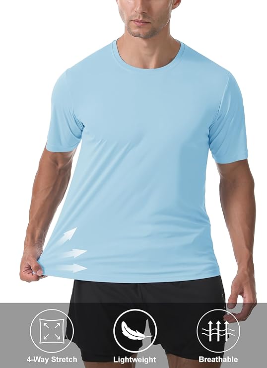 Woenzaia Men's Athletic Running Short Sleeve T-Shirt