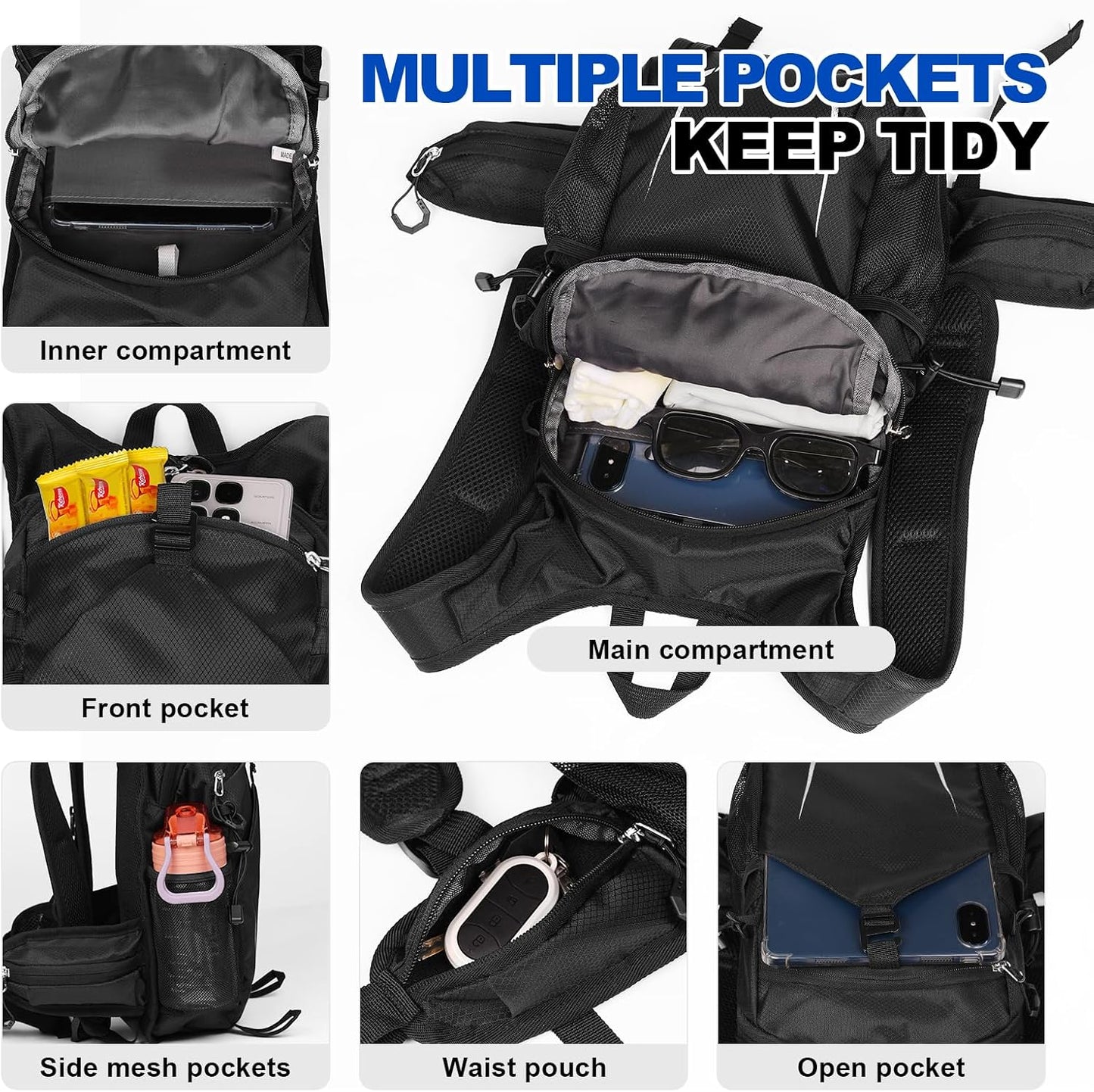Scurtain Hiking Bags for Men Women