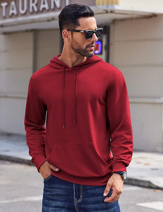 Woenzaia Mens Hoodies Pullover Long Sleeve