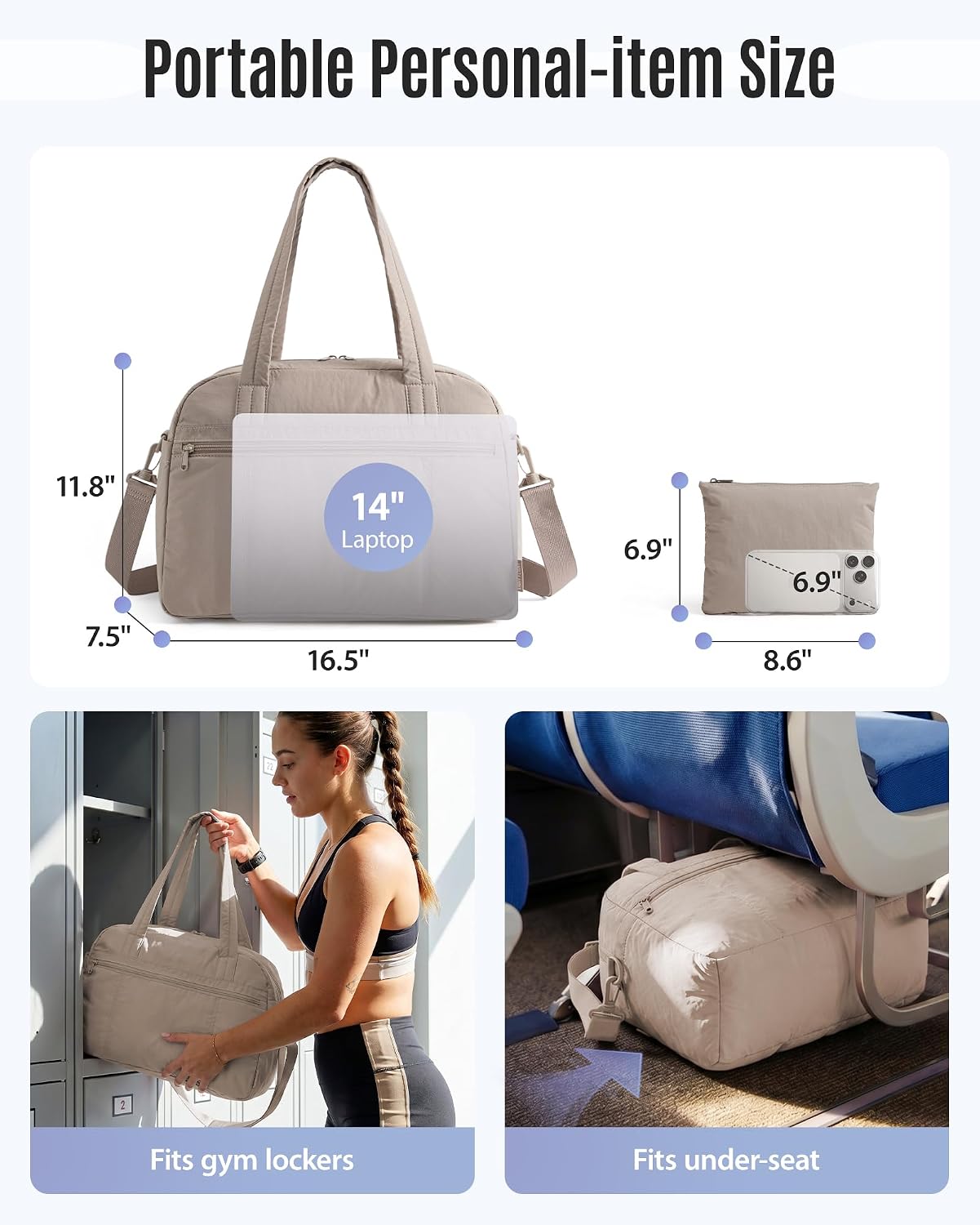 Scurtain Travel Bag for Women Men