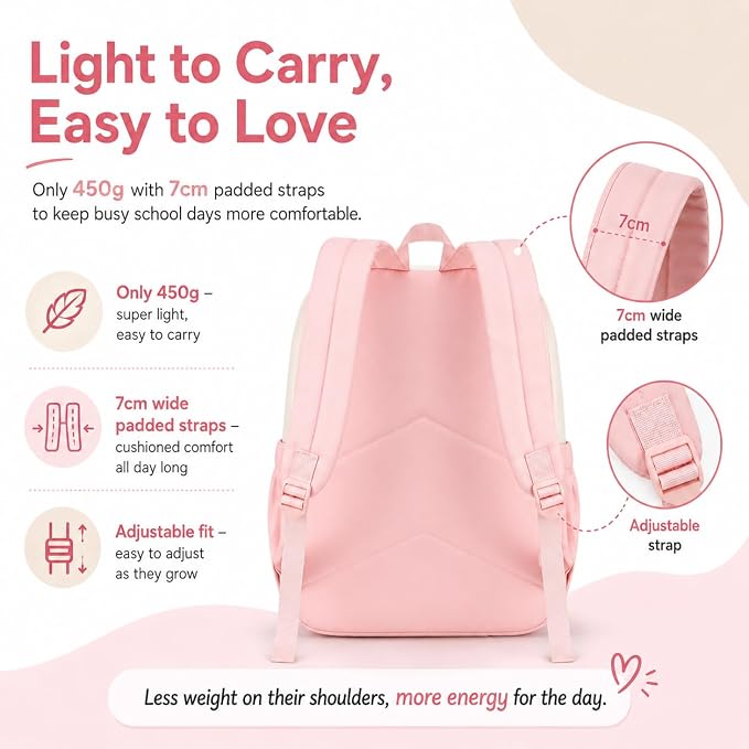 Scurtain Backpack for Kids Cute School Bookbag