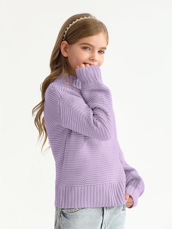 storeofbaby Girls Mock Neck Pullover Jumpers