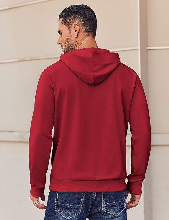 Woenzaia Mens Hoodies Pullover Long Sleeve