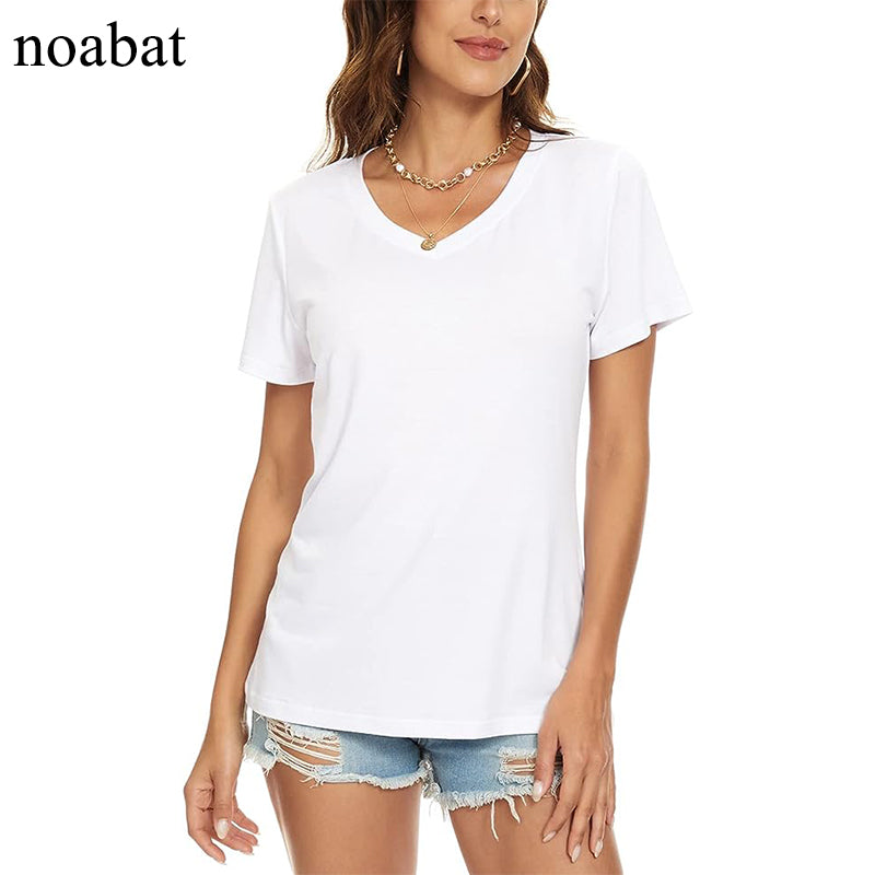 noabat Womens V Neck T-shirts
