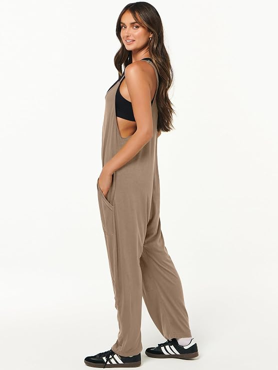 onlypuff Women Overalls Sleeveless Jumpsuits