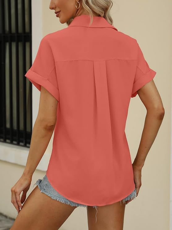 ELF QUEEN Womens Button Down Shirts