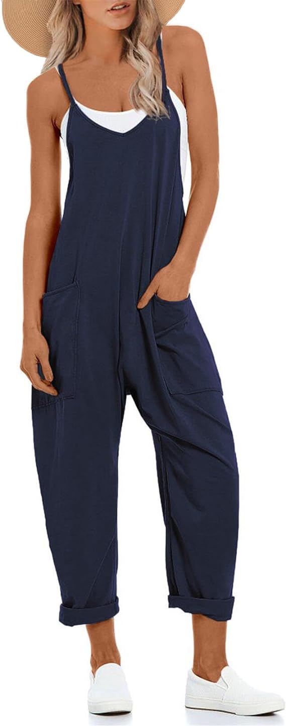 QUEEN PLUS Women V Neck One Piece Jumpsuits