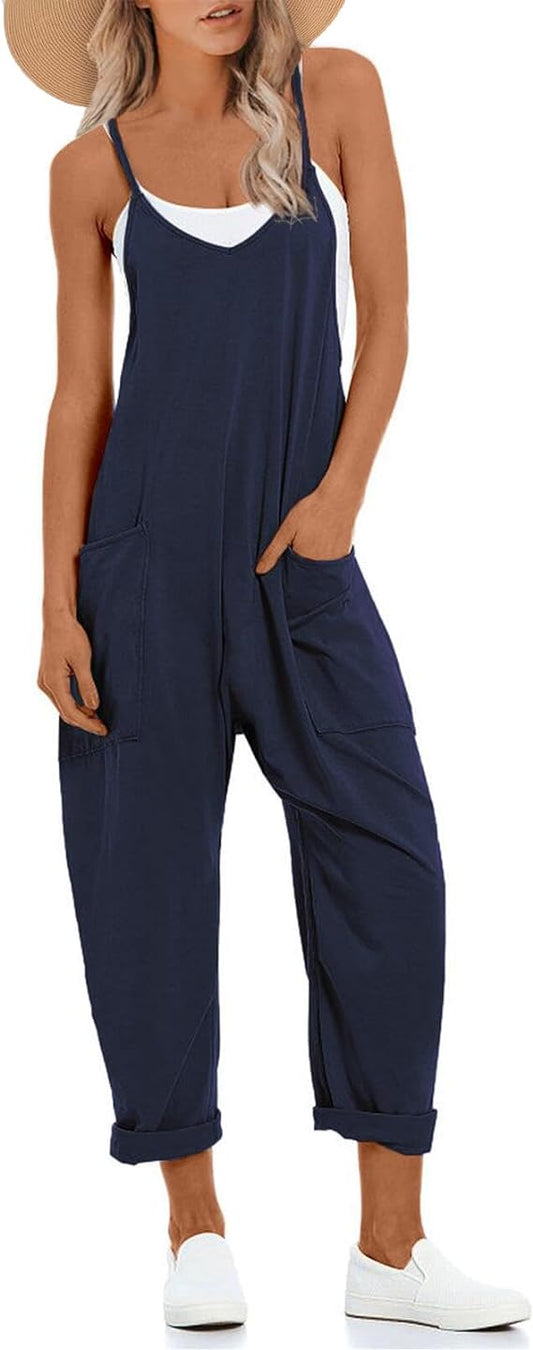 QUEEN PLUS Women V Neck One Piece Jumpsuits