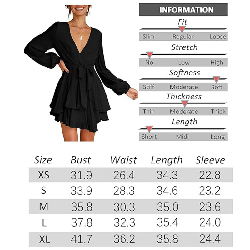 MINGALONDON Women's Deep V-Neck Dresses