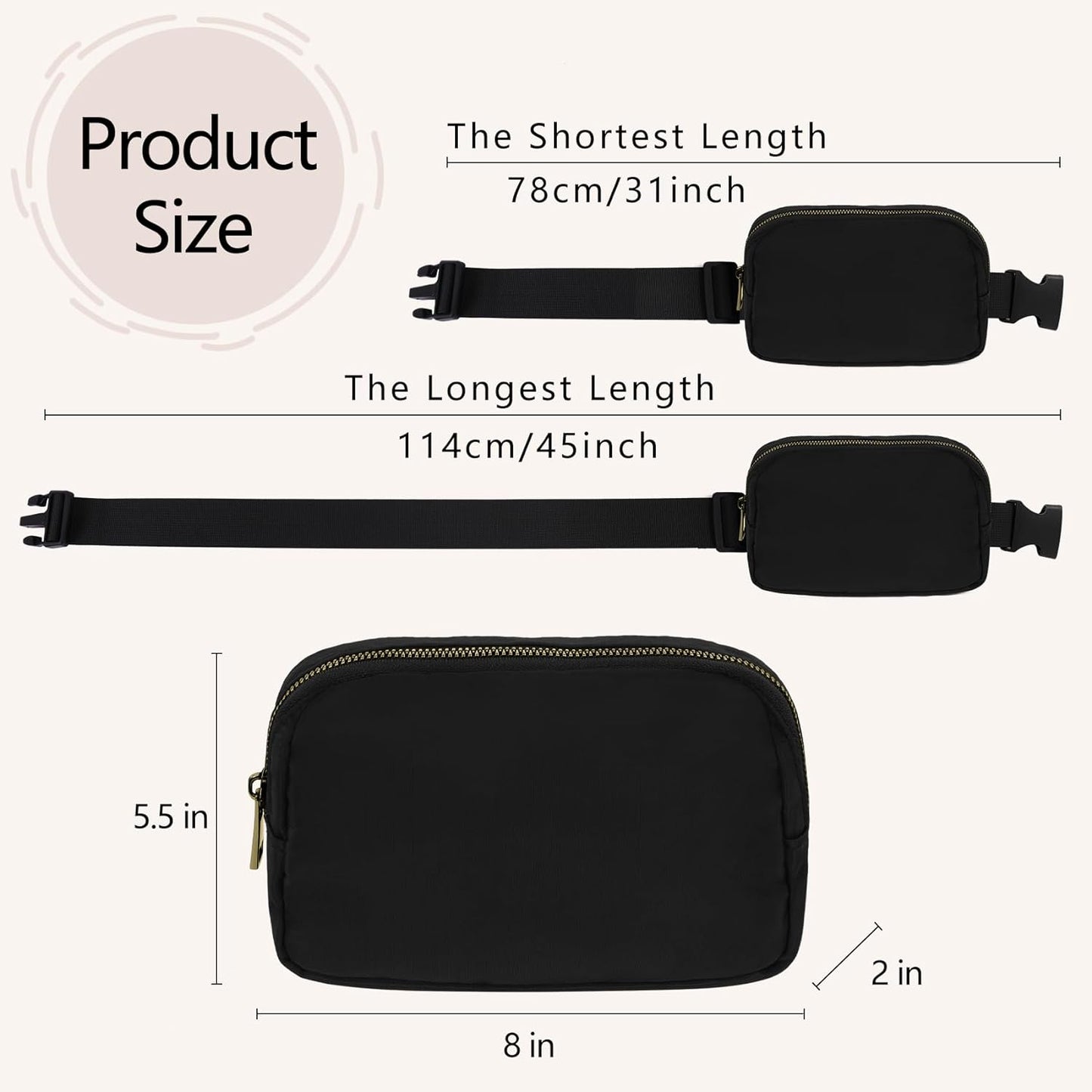 MODARANI Unisex Bum Belt Bags