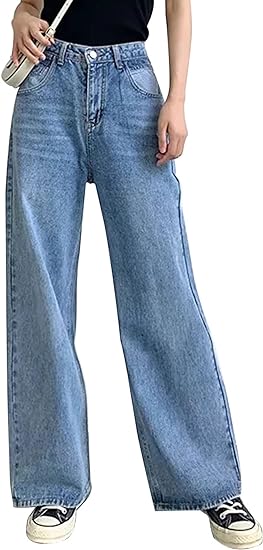 BETTE BOUTIK Women High Waist Wide Leg Jeans