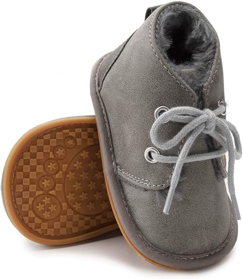 Barerun Baby Boys Girls Booties Fleece Anti-Slip