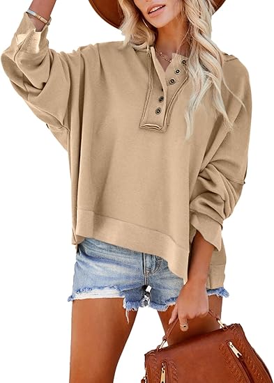 Crazy Grid Women Fall V Neck Button Down Hoodies