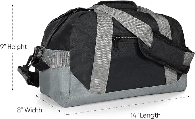 MINGALONDON 14" Small Duffle Bag Two Toned Gym Travel Bag