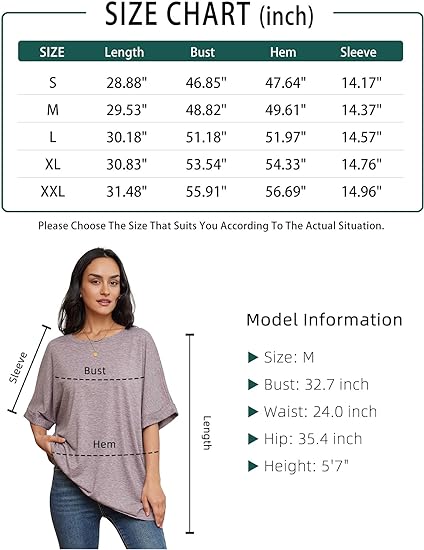 KISSMODA Womens Oversized T Shirts
