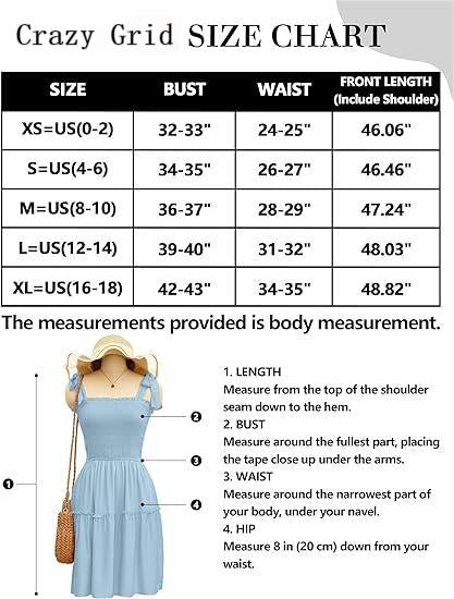 Crazy Grid Women's Square Neck Ruffle A Line Mini Dress