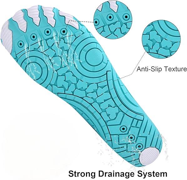 Spesoul Womens Wide Toe Non-Slip Aqua Shoes