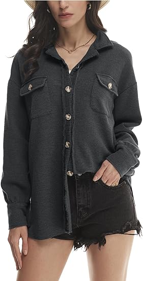 CHICZONE Womens Waffle Knit Jacket