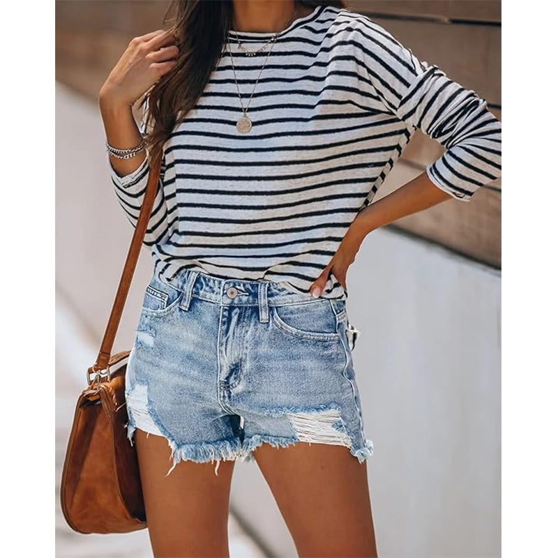 MINGALONDON Women's Denim Shorts